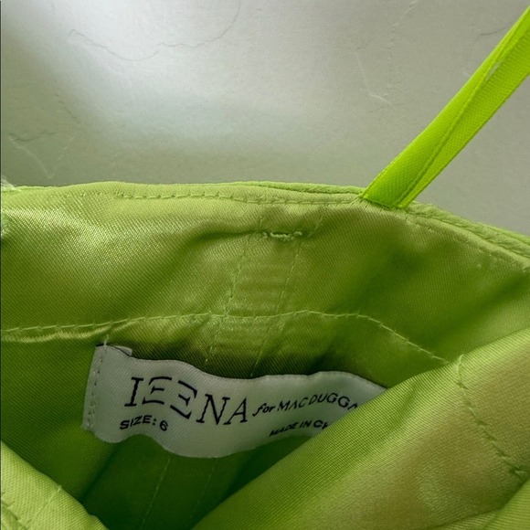 Mac Duggal Ieena 56005 Strapless Drape Bodycon Mini Dress Lime Size 6 NWT - Picture 6 of 7